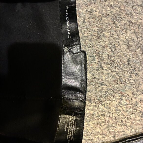 Black Bandolino Long Leather Boots Sz 7 - Picture 3 of 3